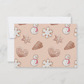 Carte De Remerciements Vote de l'échange de cookies de Noël (Dos)