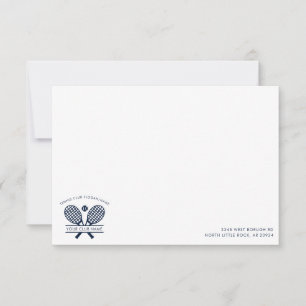 Carte De Remerciements Votre Club Nom Équipe Tennis Personnalisée