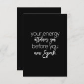 Carte De Remerciements votre énergie vous est interne avant même de parle (Devant / Derrière)