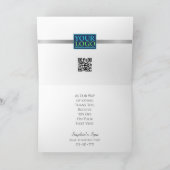 Carte De Remerciements Votre logo, code QR, nom commercial, message, arge (Intérieur)