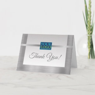 Carte De Remerciements Votre logo, code QR, nom de l'entreprise, message,