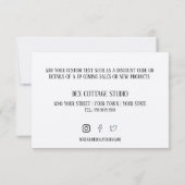 Carte De Remerciements Votre logo |Merci pour votre commande sur papier K (Dos)