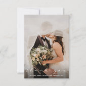 Carte De Remerciements Votre mariage photo et souvenirs code QR (Devant)