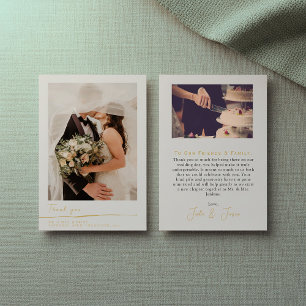 Carte De Remerciements Votre mariage photo script or