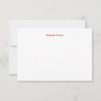 Carte De Remerciements Votre nom minimaliste moderne