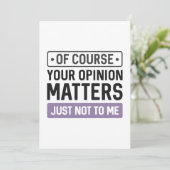 Carte De Remerciements Votre opinion compte (Debout devant)