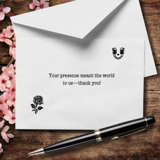 Carte De Remerciements Votre Présence Signifie Le Monde Pour Nous Mariage
