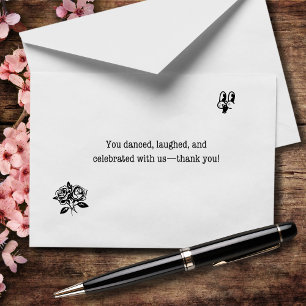 Carte De Remerciements Vous avez dansé rié et célébré avec nous Mariage