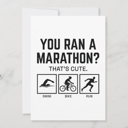 Carte De Remerciements Vous Avez Fait Un Marathon (Devant)