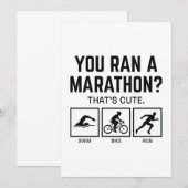 Carte De Remerciements Vous Avez Fait Un Marathon (Devant / Derrière)