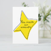 Carte De Remerciements Vous avez fait une tentative - Étoile jaune (Debout devant)
