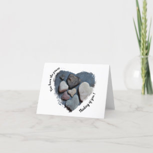 Carte De Remerciements Vous avez la Power-Thinking of U-Heart Rocks Card