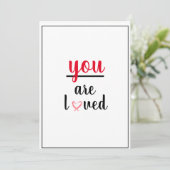 Carte De Remerciements Vous Êtes Aimé Genre De Gesture D'Appréciation (Debout devant)