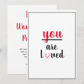 Carte De Remerciements Vous Êtes Aimé Genre De Gesture D'Appréciation (Devant / Derrière)