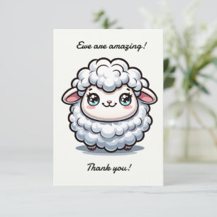 Carte De Remerciements Vous êtes des moutons incroyablement mignons Pun C