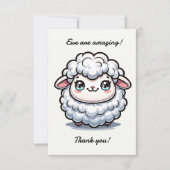 Carte De Remerciements Vous êtes incroyablement mignon Pun mouton plat ca (Devant)