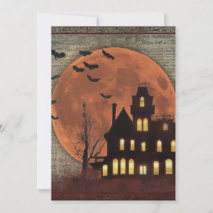 Carte De Remerciements Vous êtes invité à une fête d'Halloween fraiche