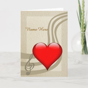 Carte De Remerciements Vous êtes la musique de mon coeur Personnalisez la