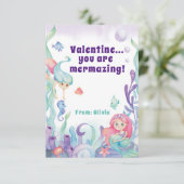 Carte De Remerciements Vous êtes Mermazing Classroom Saint-Valentin (Debout devant)