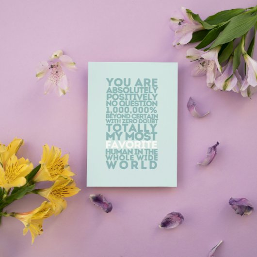 Carte De Remerciements Vous Êtes Mon Humain Préféré