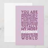 Carte De Remerciements Vous Êtes Mon Humain Préféré | Orchidée (Devant / Derrière)