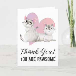 Carte De Remerciements Vous Êtes Pawsome Chats Siamois