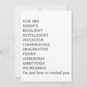 Carte De Remerciements "Vous Êtes Puissant, Résilient, Intelligent, Inven (Devant)