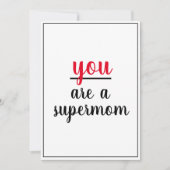Carte De Remerciements Vous êtes un Supermom Gesture Mère Appréciation (Devant)