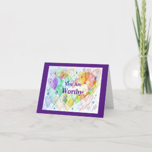 Carte De Remerciements Vous Êtes Véritable Rainbow Hearts Art Greeting Ca