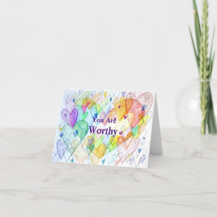 Carte De Remerciements Vous Êtes Véritable Rainbow Hearts Art Greeting Ca