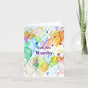 Carte De Remerciements Vous Êtes Véritable Rainbow Hearts Art Greeting Ca
