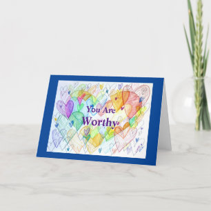 Carte De Remerciements Vous Êtes Véritable Rainbow Hearts Art Greeting Ca