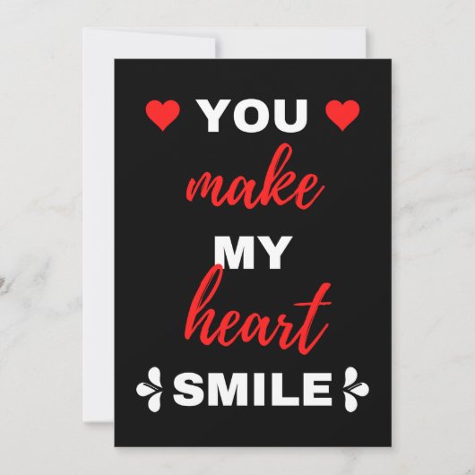 Carte De Remerciements Vous Faites Sourrir Mon Coeur (Devant)