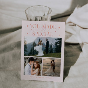 Carte De Remerciements Vous L'avez Rendu Spécial Photo De Mariage Abricot