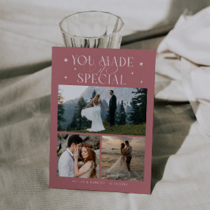 Carte De Remerciements Vous L'avez Rendu Spécial Photo De Mariage Rose