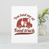Carte De Remerciements Vous M'Avez Eu Au Camion Alimentaire (Debout devant)