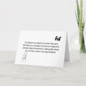 Carte De Remerciements Vous méritez un prix (ou au moins cette carte) (Devant)