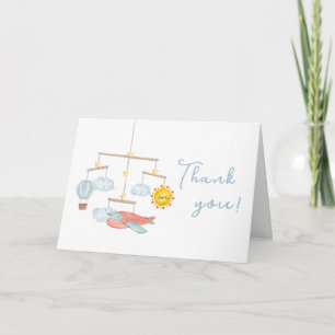 Carte De Remerciements Voyage Avion Montgolfière Baby Shower 