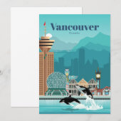 Carte De Remerciements Voyage D'Art Voyage À Vancouver (Devant / Derrière)