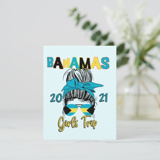 Carte De Remerciements Voyage de filles aux Bahamas 2021 (Debout devant)