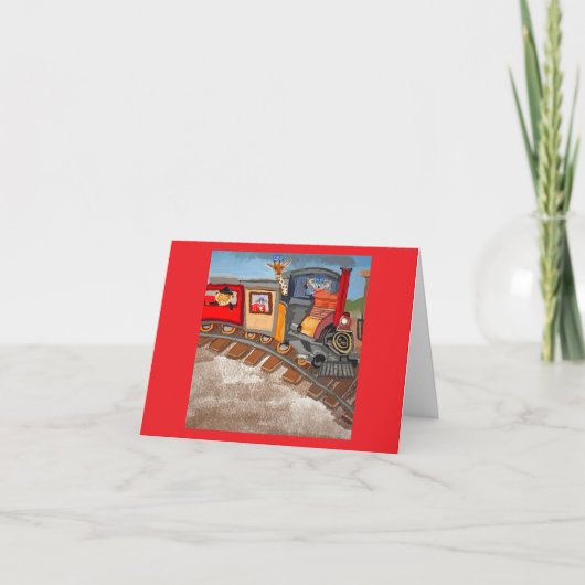Carte De Remerciements Voyage en train 🚂 (Devant)
