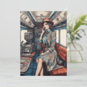 Carte De Remerciements Voyager dans le style, vue sarcastique (Debout devant)