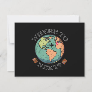 Carte De Remerciements Voyageur du monde, Envie d'ailleurs Où aller ensui