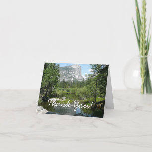 Carte De Remerciements Vue du lac Miroir dans le parc national de Yosemit