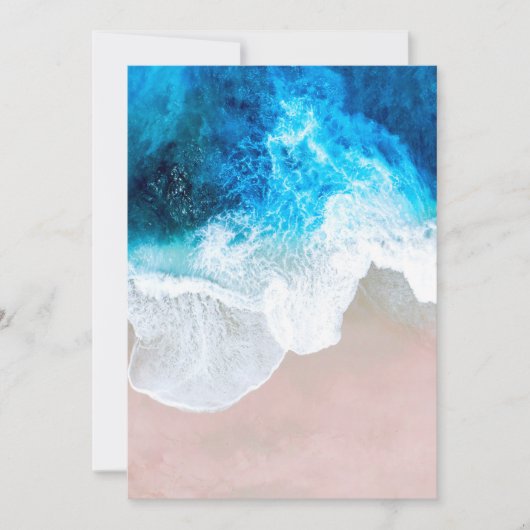 Carte De Remerciements Vue plage (Devant)