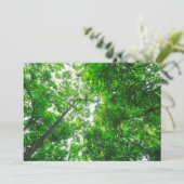 Carte De Remerciements Vue vers le haut des arbres (Debout devant)