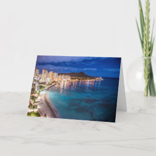 Carte De Remerciements Waikiki at Night Note Card