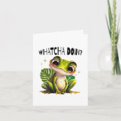 Carte De Remerciements Watcha Do ? Funny Curious Frog (Devant)
