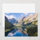 Carte De Remerciements Water | Lake Alpsee Switzerland (Devant / Derrière)