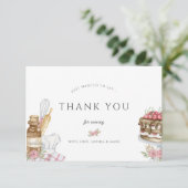 Carte De Remerciements Watercolor Baking Anniversaire (Debout devant)